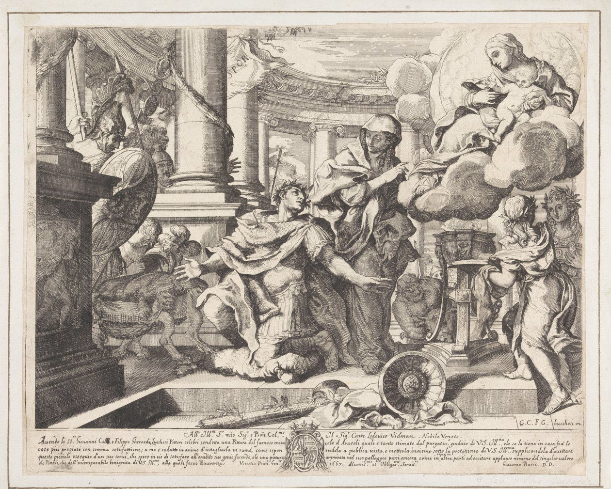 Císař Augustus a Tiburtinská Sibyla od Giacomo Barri