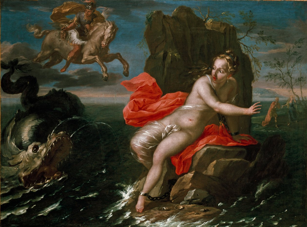 Perseus a Andromeda, 17.-18. století od Giacomo Bolognini