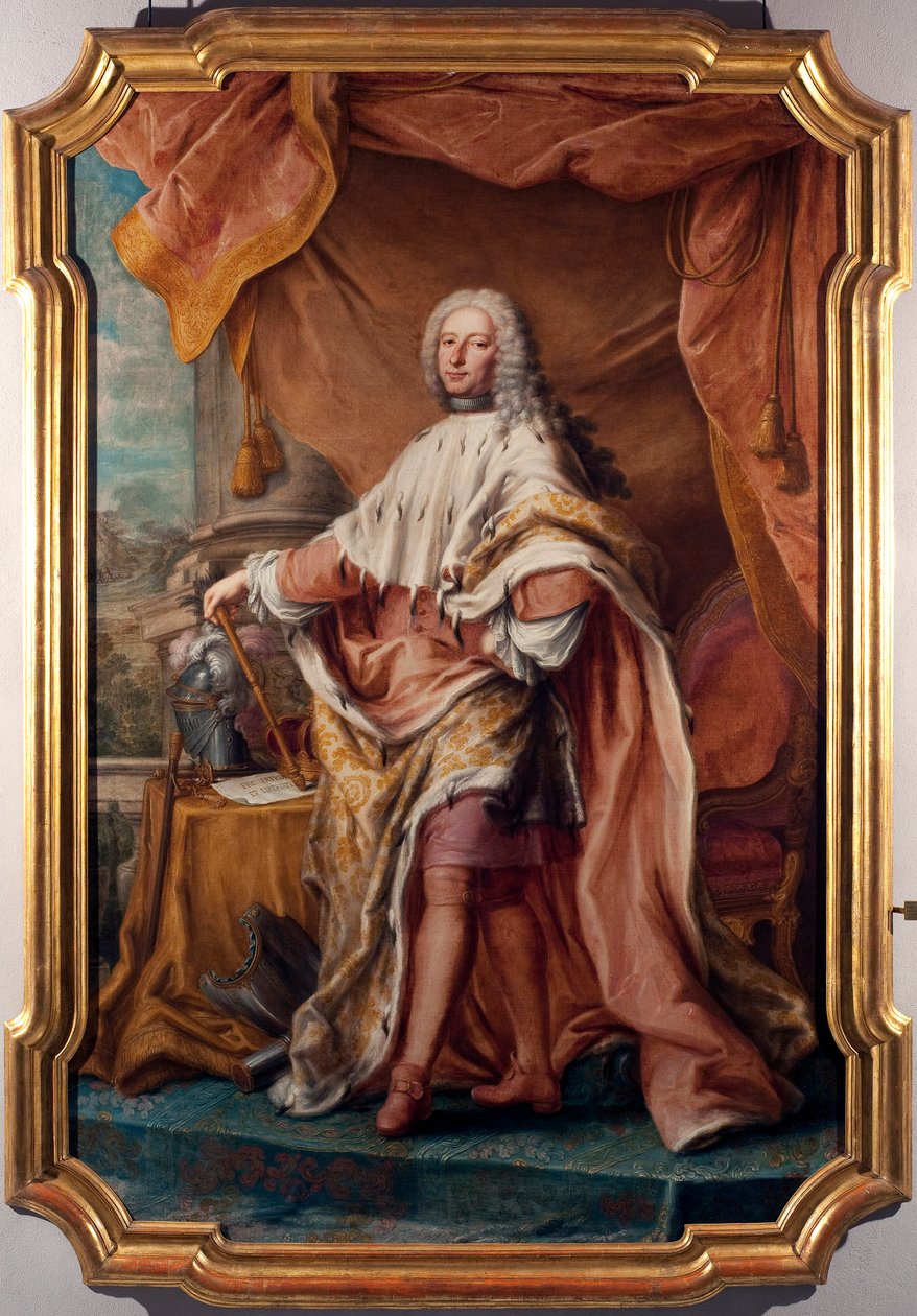 Portrét dóžete genů Gian Francesco II Brignole Sale (Brignole-Sale) (1695-1748) Obraz Jacopo (o Giacomo) Antonio Boni (1688-1766) 1747-1748 Ne. 266x179 cm Genes, Musei di Strada Nuova Červený palác) od Giacomo Boni