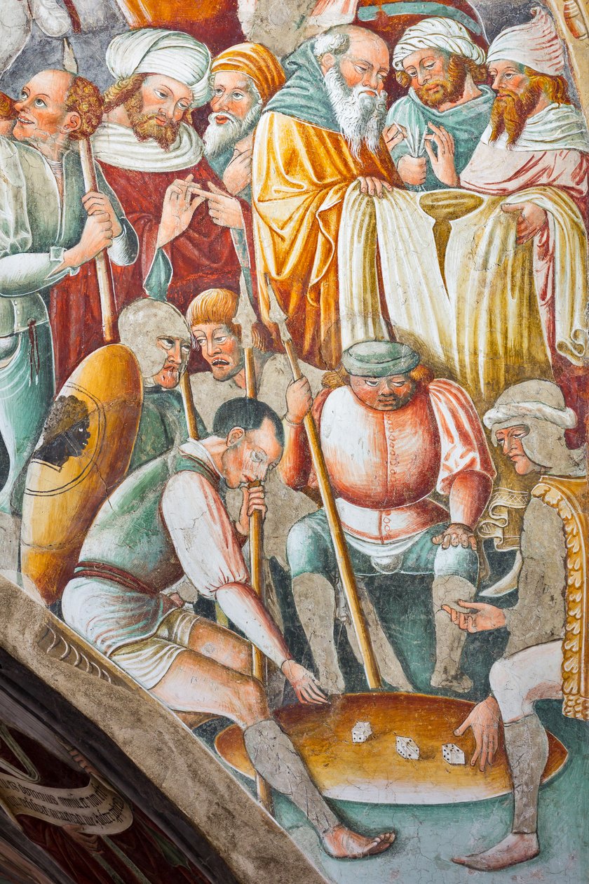 Ukřižování, detail ze života Ježíše od Giacomo Borlone de Buschis