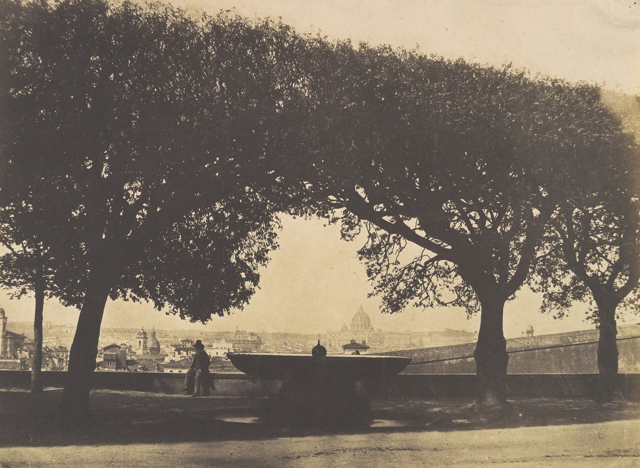 Pohled z Francouzské akademie ve vile Medici, ca. 1852. od Giacomo Caneva