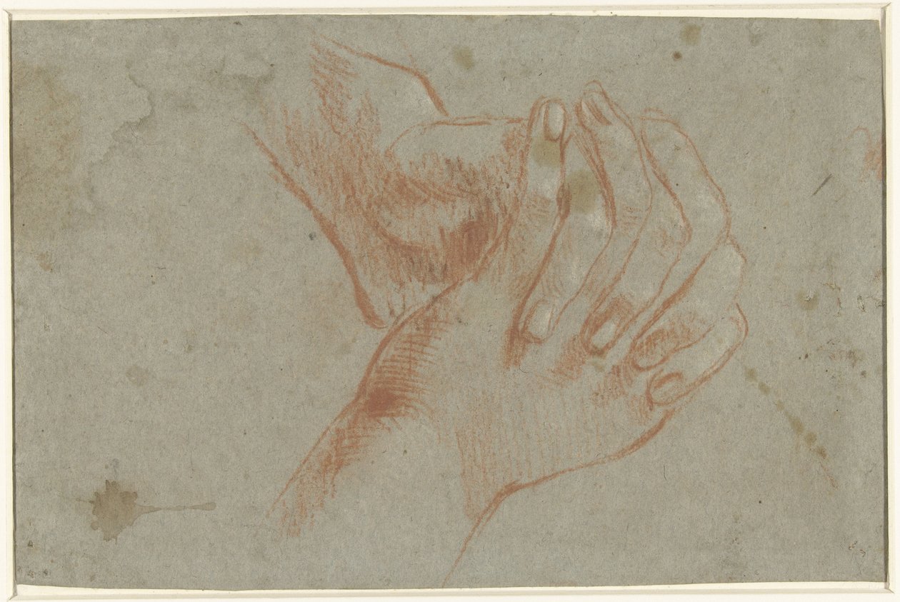 Dvě sepjaté ruce od Giacomo Cavedone (attributed to)