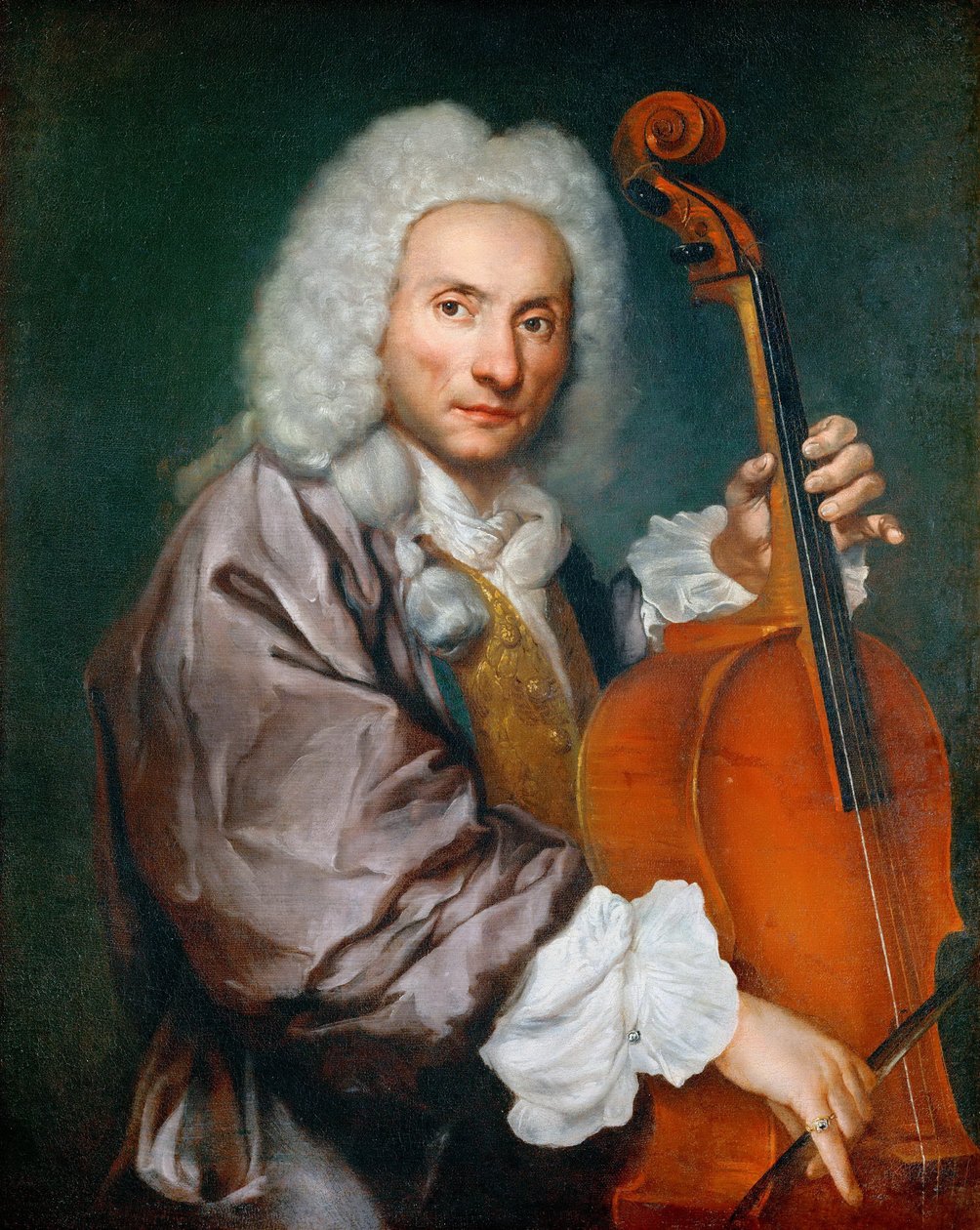 Německy: Bildnis eines Cellospielers Portrét hráče na violoncello od Giacomo Ceruti