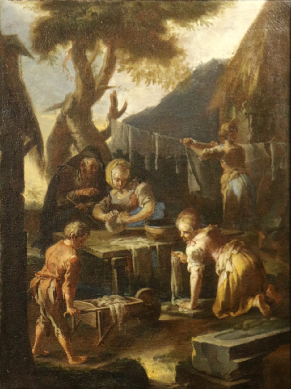 Francouzština:  Les Lavandières pračka Ženy od Giacomo Francesco Cipper