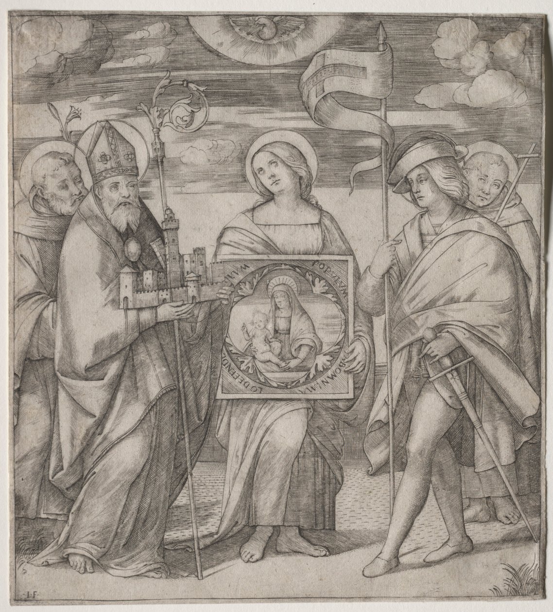 Svatí patroni Boloni, c. 1515-1520. od Giacomo Francia