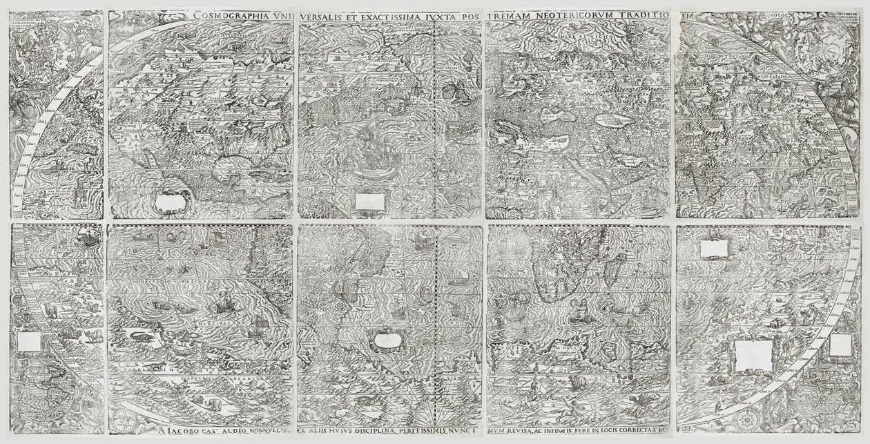 Univerzální mapa světa, Gastaldi, Giacomo od Giacomo Gastaldi