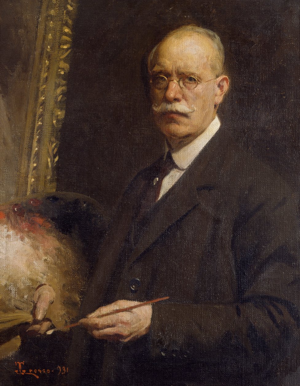 Autoportrét, Giacomo Grosso (1860-1938), olej na plátně, 84x66 cm od Giacomo Grosso