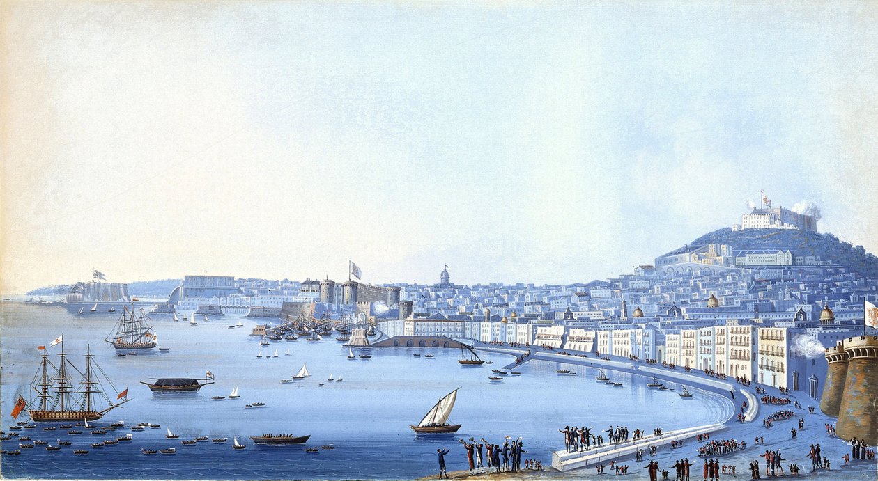 Příjezd kontraadmirála Horatia Nelsona (1758-1805) do Neapole (Itálie), 22. září. od Giacomo Guardi
