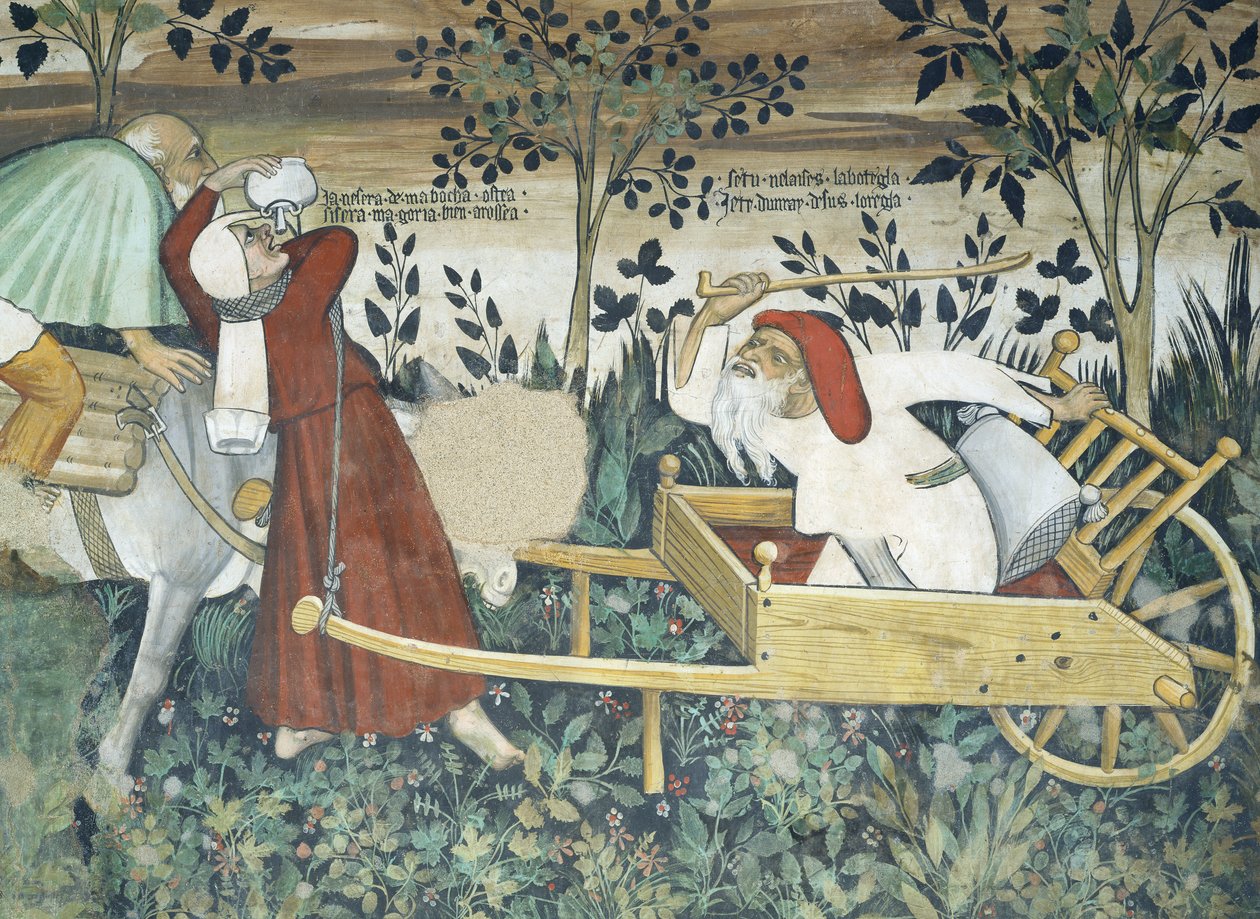 Fontána života, detail cesty k fontáně od Giacomo Jaquerio
