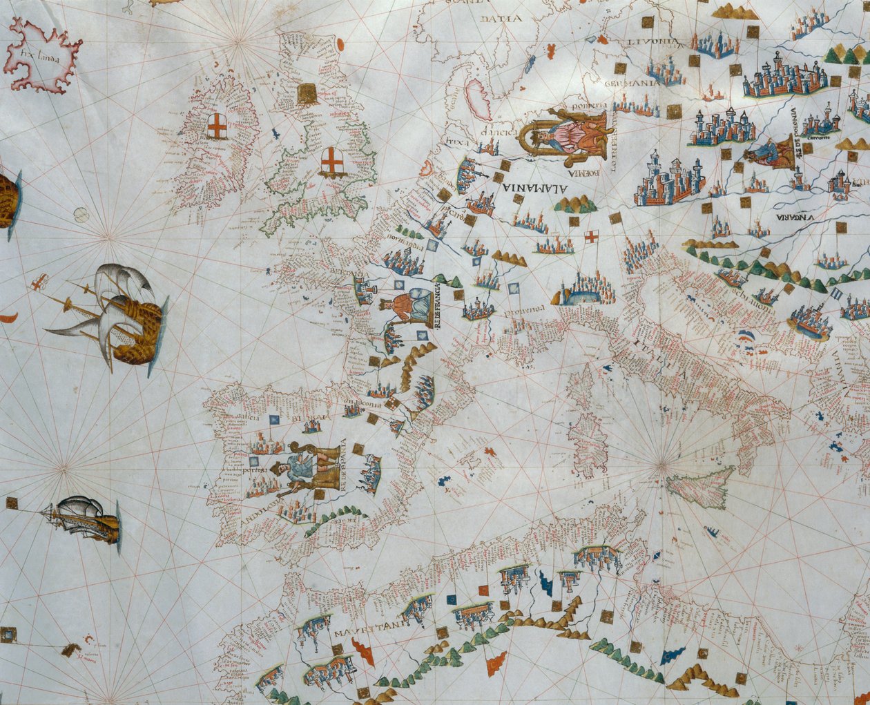 Námořní mapa, 1564 od Giacomo Maggiolo