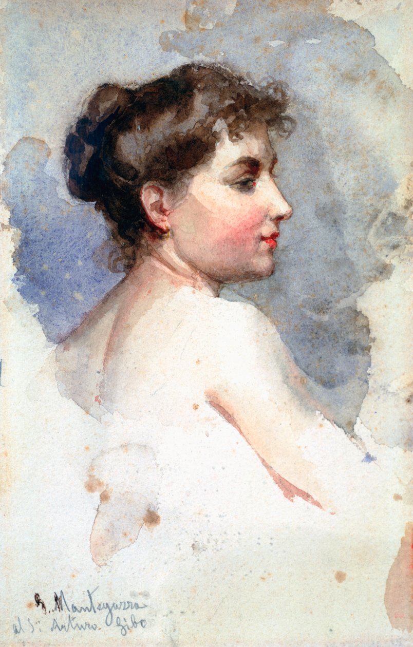 Portrét ženy, c1873-1920 od Giacomo Mantegazza