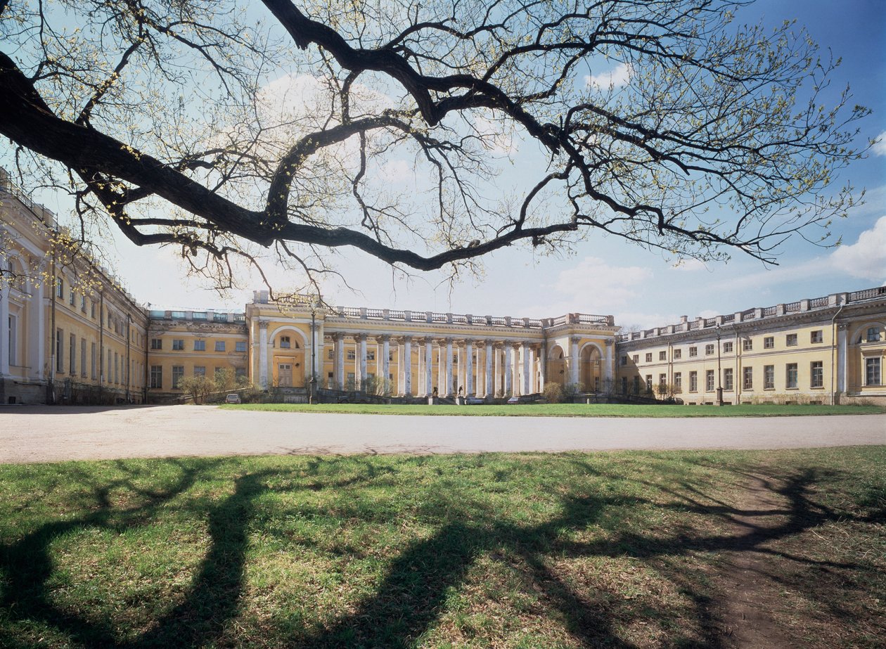 Le palais Alexandre a Tsarkoye Selo (Rusko) (Alexandrovský palác v Tsarkoye Selo) - architekt Giacomo Antonio Domenico Quarenghi (1744-1817), palais 1792-1796 - italské umění od Giacomo Quarenghi