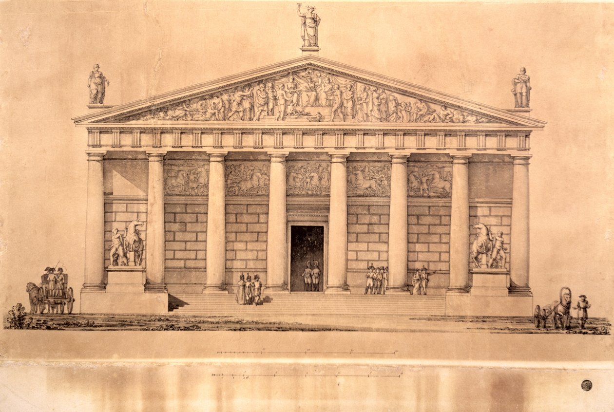 Jezdecká škola císařských gard, Petrohrad od Giacomo Antonio Domenico Quarenghi