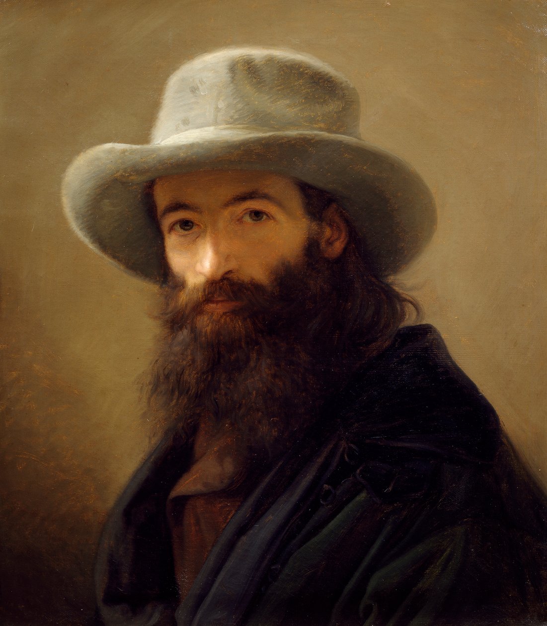 Autoportrét v orientálních šatech od Giacoma Trecourta (1812-1882), olej na plátně, 80x65 cm, cca 1843 od Giacomo Trecourt