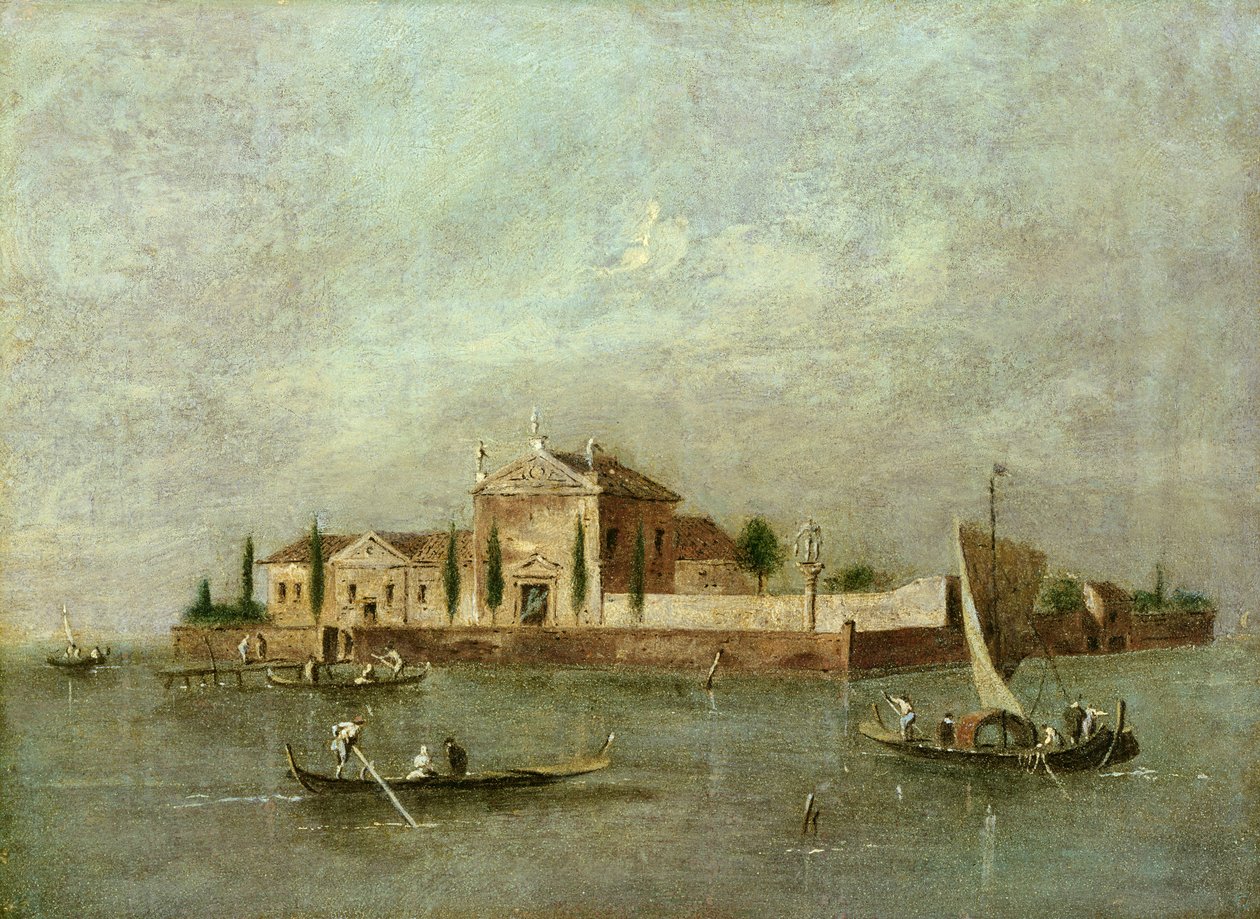Ostrov Panny Marie Růžencové od Giacomo style of Guardi
