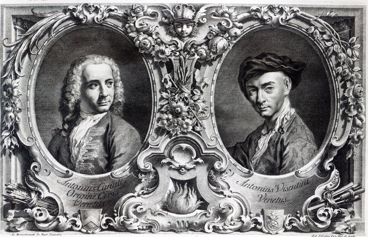 Canaletto a Antonio Visentini, vyryto Visentinim od Giambattista Piazzetta