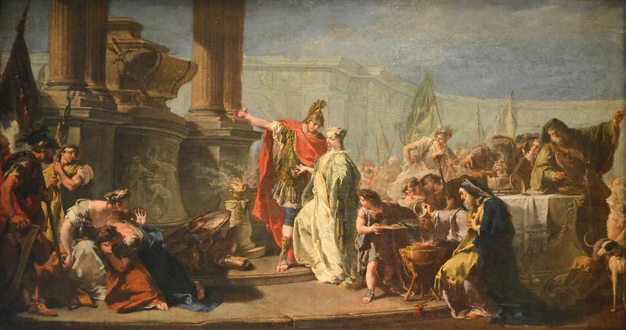 Polyxena před Achillovým hrobem od Giambattista Pittoni