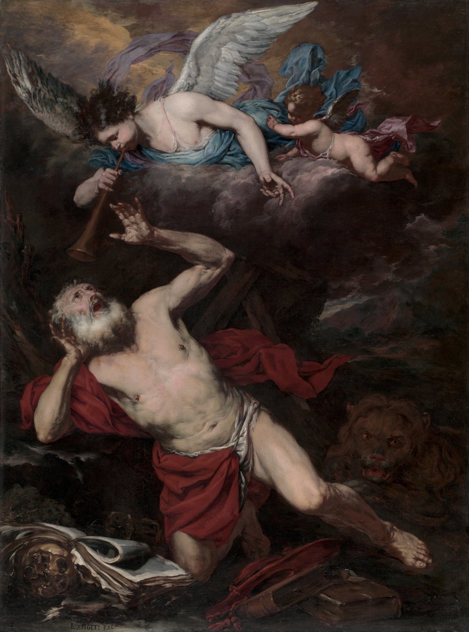 Vidění svatého Jeronýma, kolem roku 1660 od Giambattista Langetti