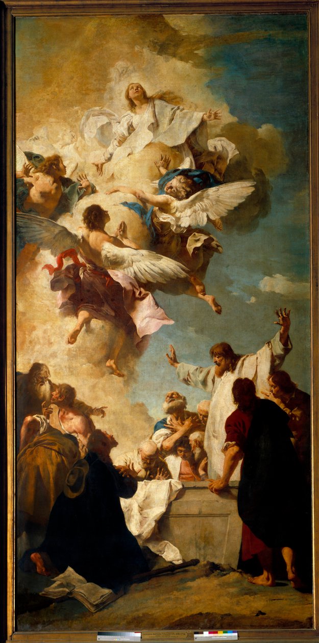 Nanebevzetí Panny Marie. Obraz Piazzetta Giambattista (1682-1754) od Giambattista Piazzetta