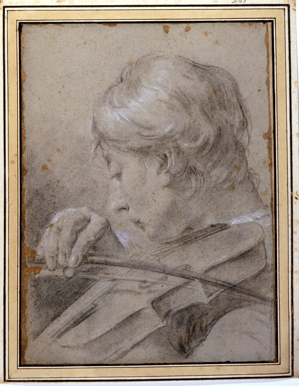 Houslista. G. P. Piazzetta (1683 - 1754). Milán, Brera. od Giambattista Piazzetta