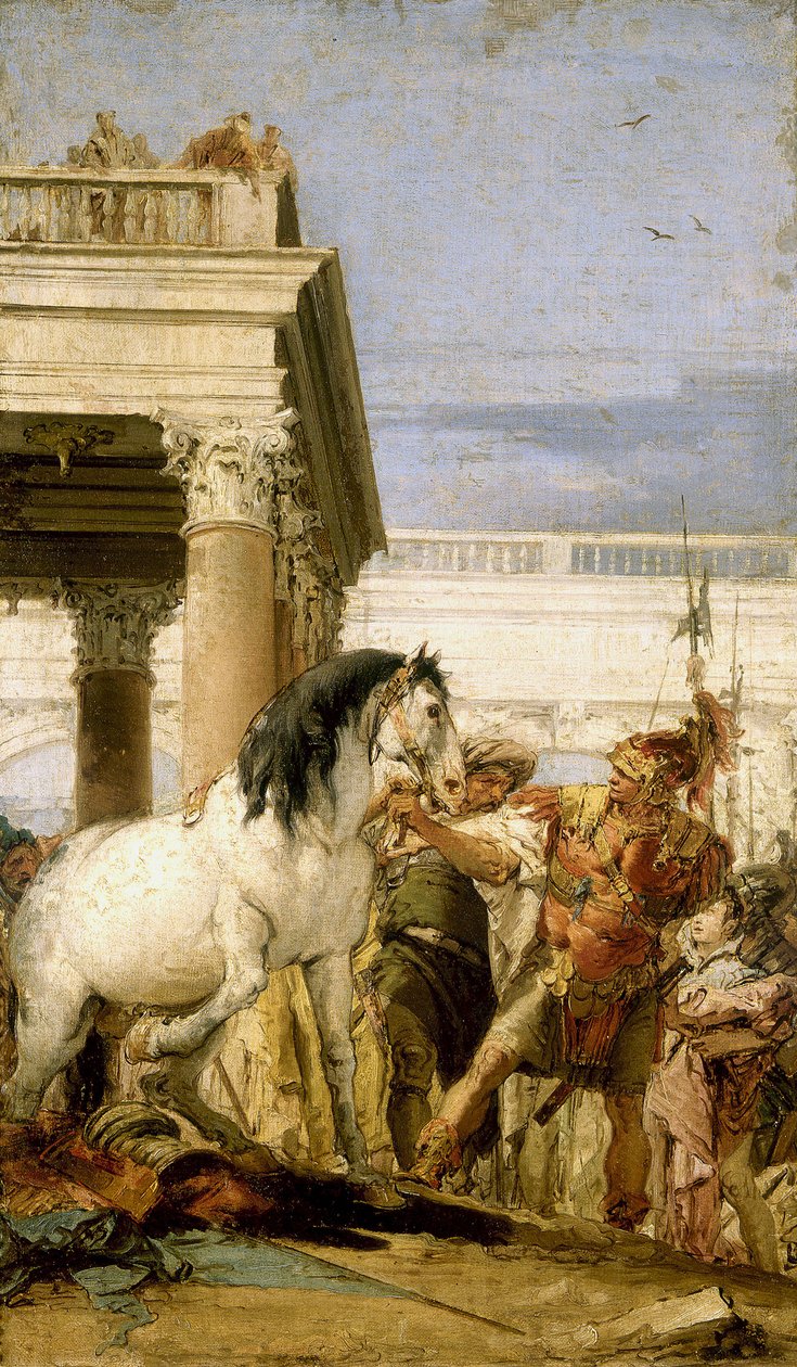 Alexander krotící Bucefala od Giambattista Tiepolo