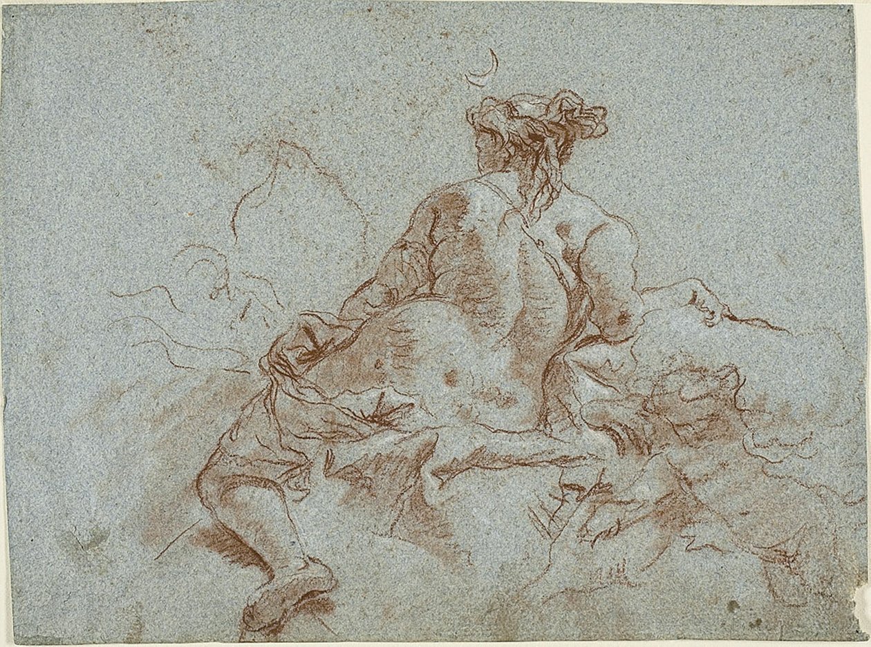 Studie pro detail: Bohyně Diana od Giambattista Tiepolo