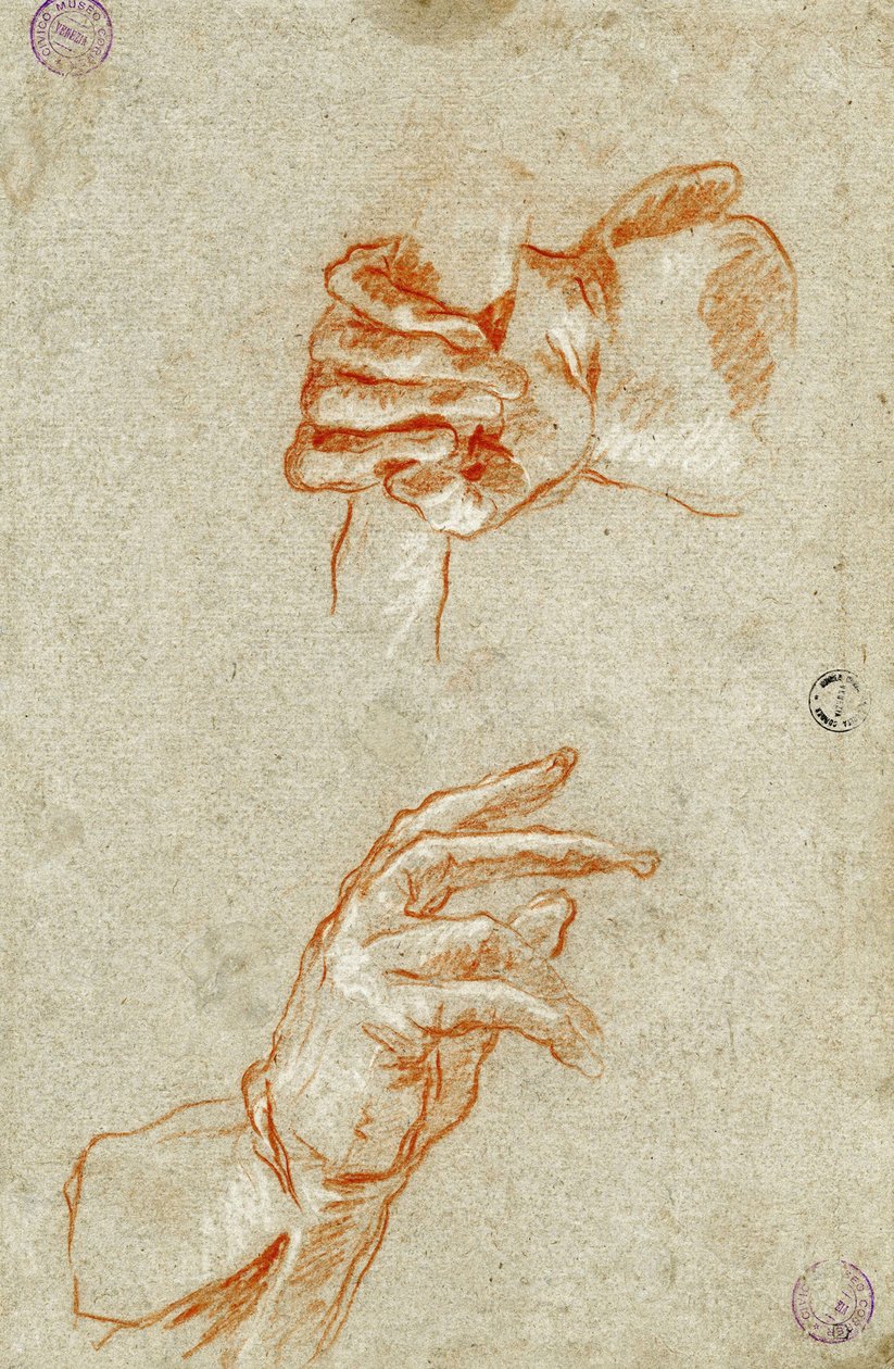 Studium rukou. od Giambattista Tiepolo