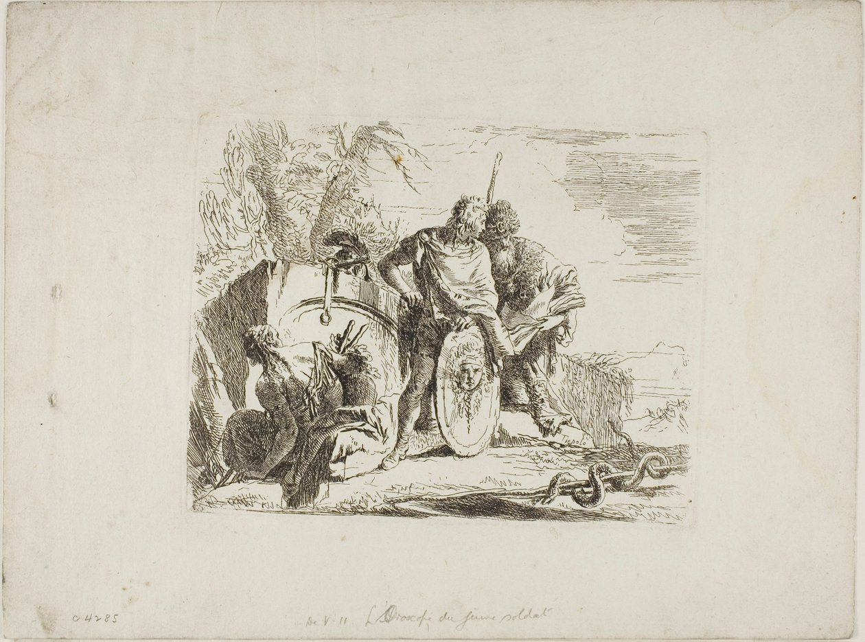 Astrolog a mladý voják z Capricci od Giambattista Tiepolo
