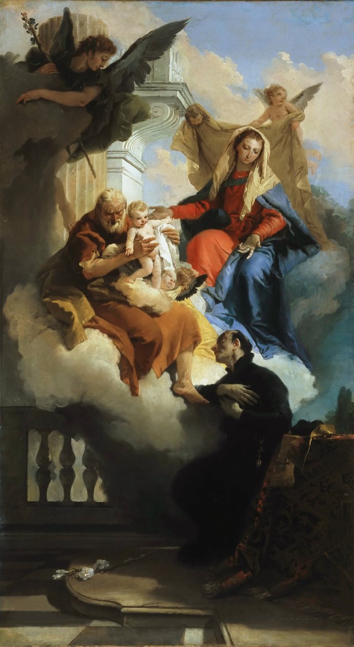 Svatá rodina se zjevuje ve vizi Saint Cajetan, cca 1735. od Giambattista Tiepolo