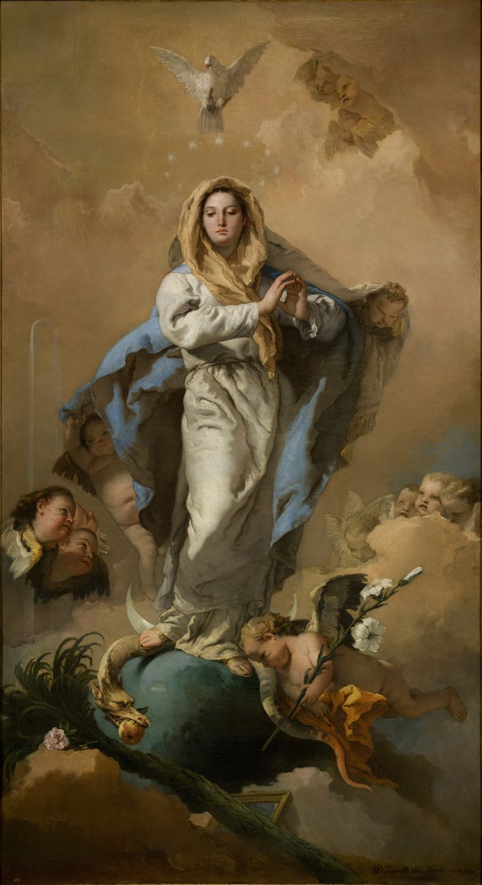 Neposkvrněné početí Panny Marie, 1767-1768 od Giambattista Tiepolo