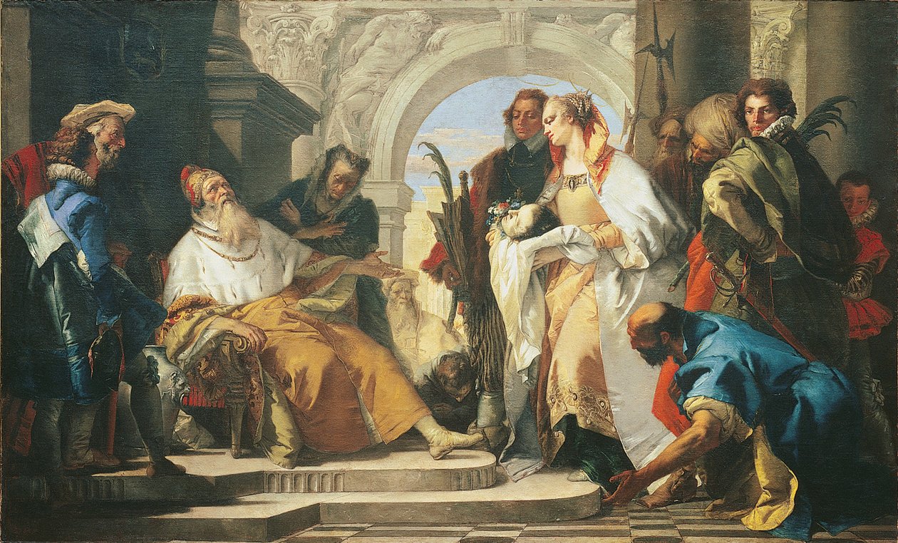 Svatí patroni rodiny Crotta od Giambattista Tiepolo