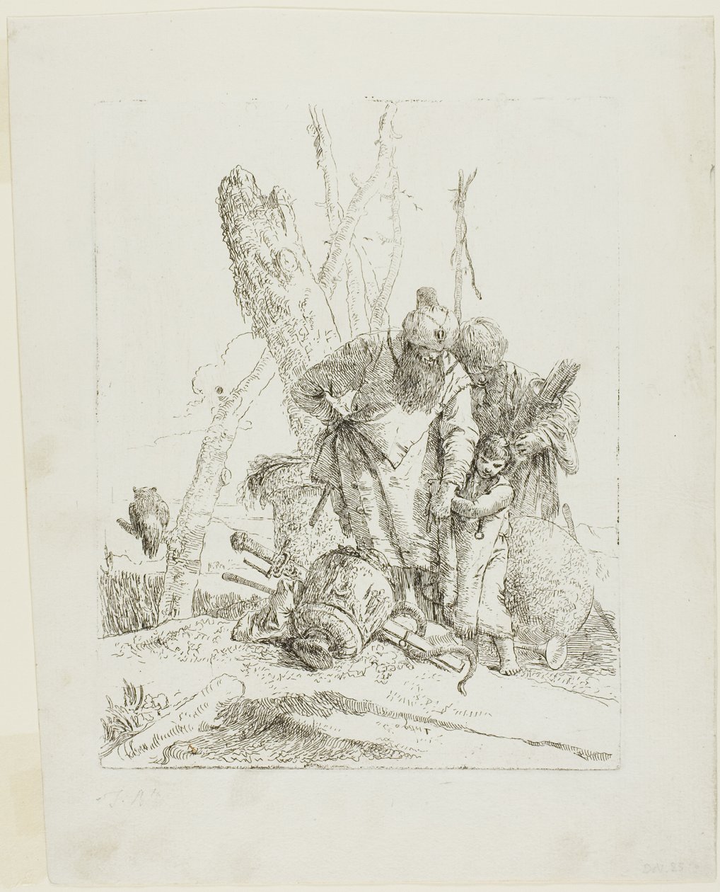 Dva astrologové a chlapec ze Scherzi od Giambattista Tiepolo