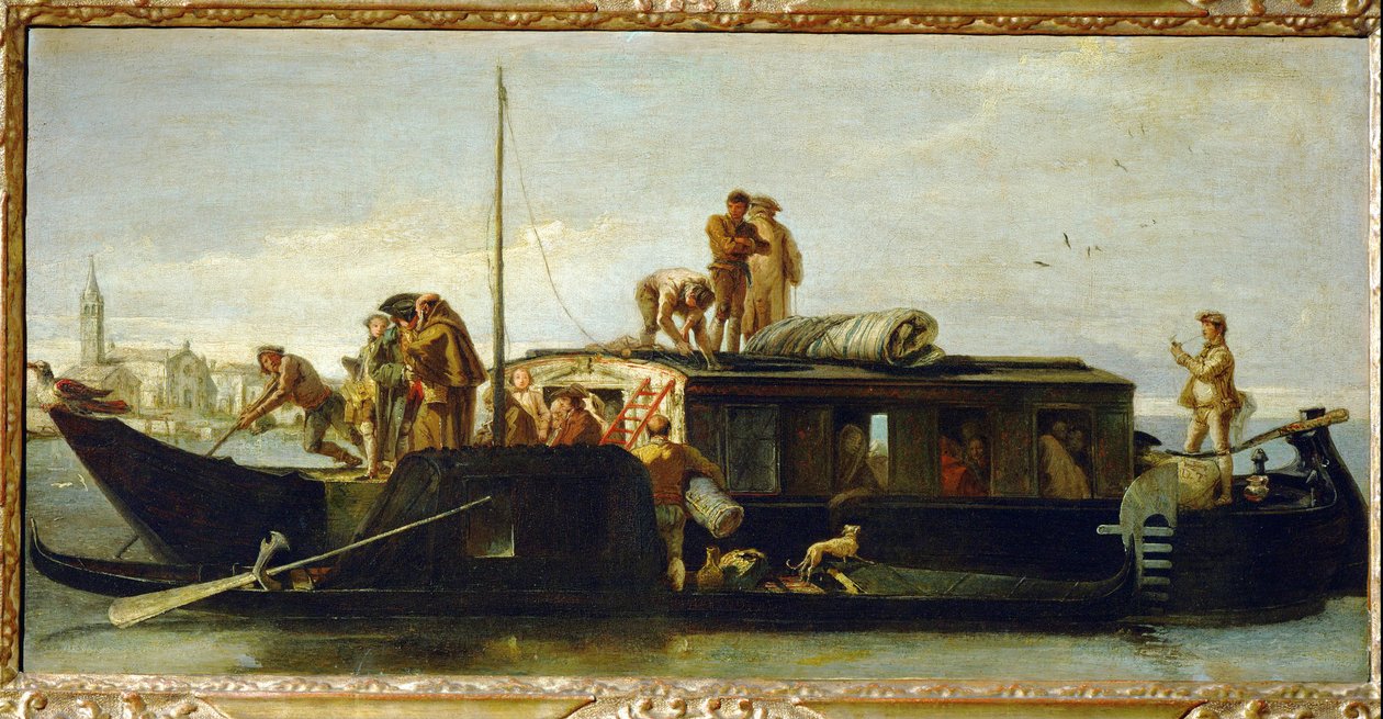 Benátská poštovní loď od Giambattista & Tiepolo Giandomenico (1727-1804) Tiepolo