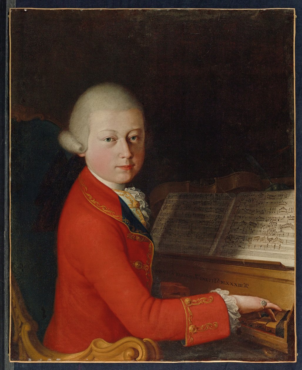 Portrét Wolfganga Amadea Mozarta ve věku 13 let ve Veroně od Giambettino (attr. to) Cignaroli