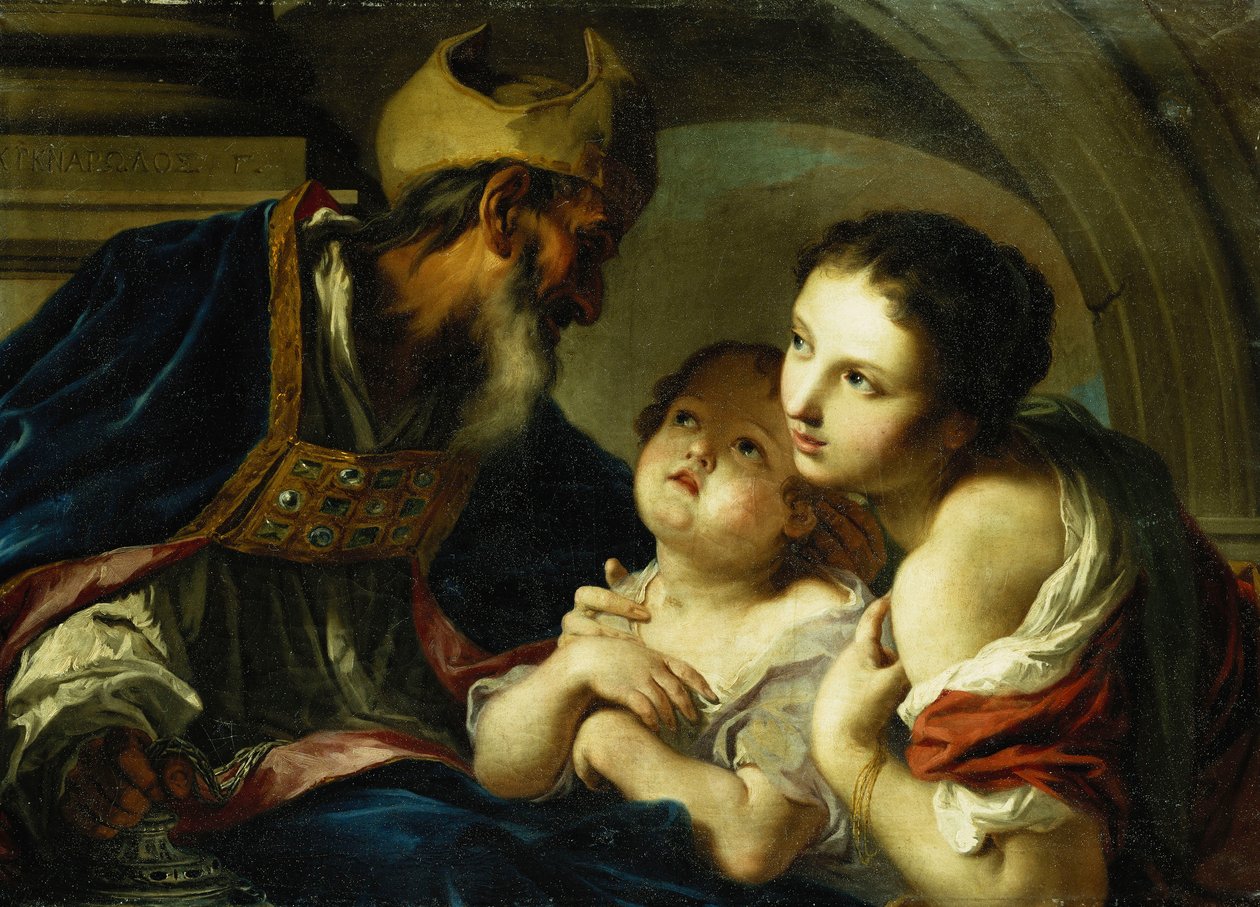 Svatý Mikuláš z Bari se dvěma dětmi, od Giambettino Cignaroli