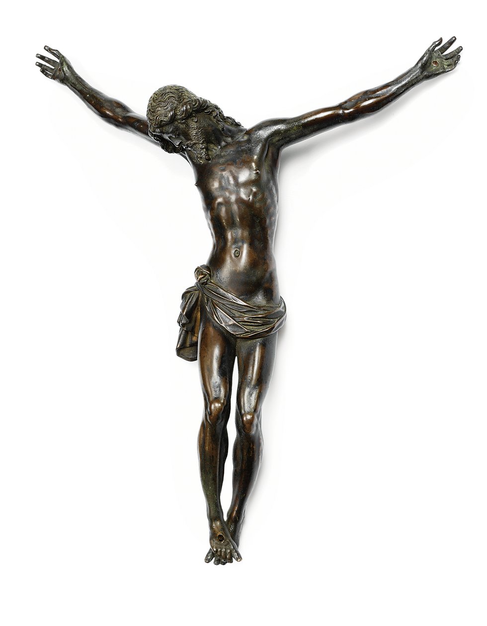 Postava ukřižovaného Krista, odlitá podle modelu od Giambologny, připisovaná Antoniu Susinimu a dílně, kolem 1580-1600 od Giambologna