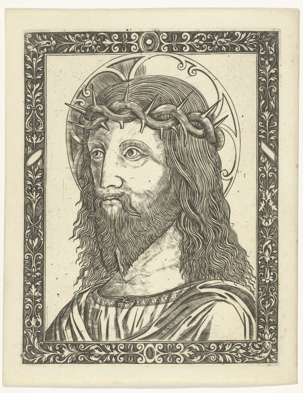 Hlava Krista s trnovou korunou v rámu od Giampietrino Birago (attributed to)