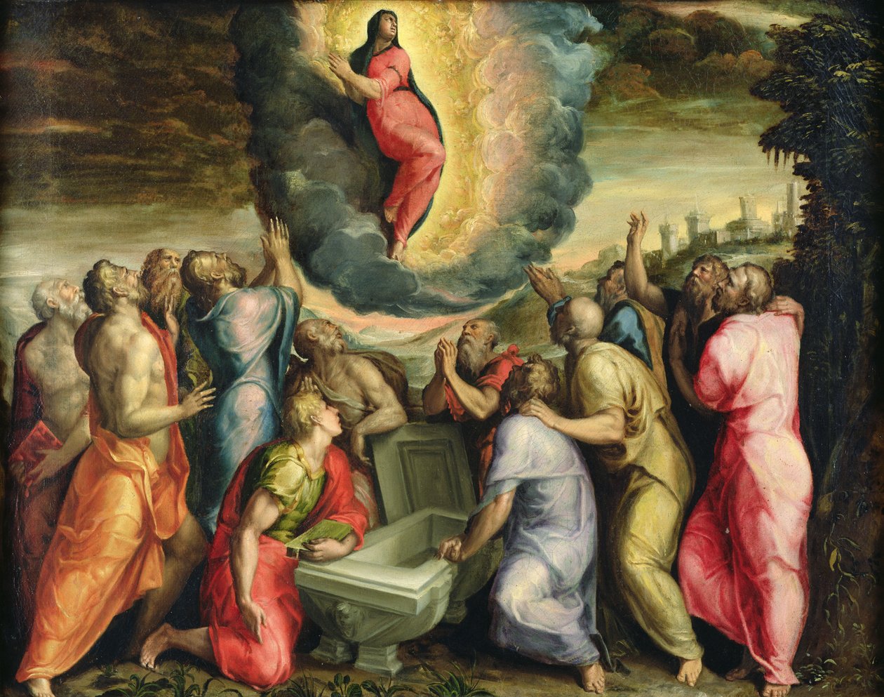 Nanebevzetí Panny Marie od Giovanni Battista Moroni
