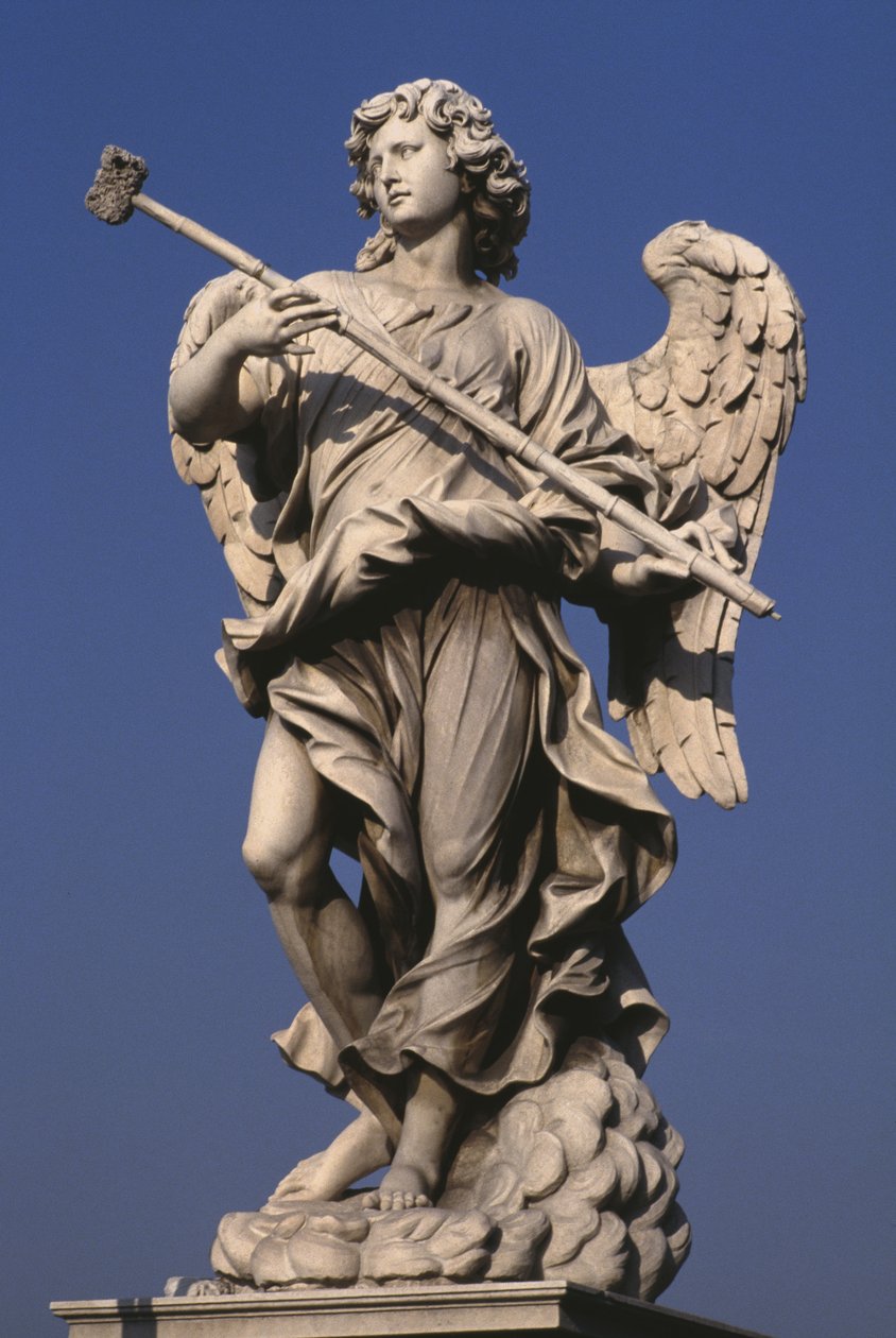Socha anděla držícího pašijový nástroj od Gian Lorenzo Bernini