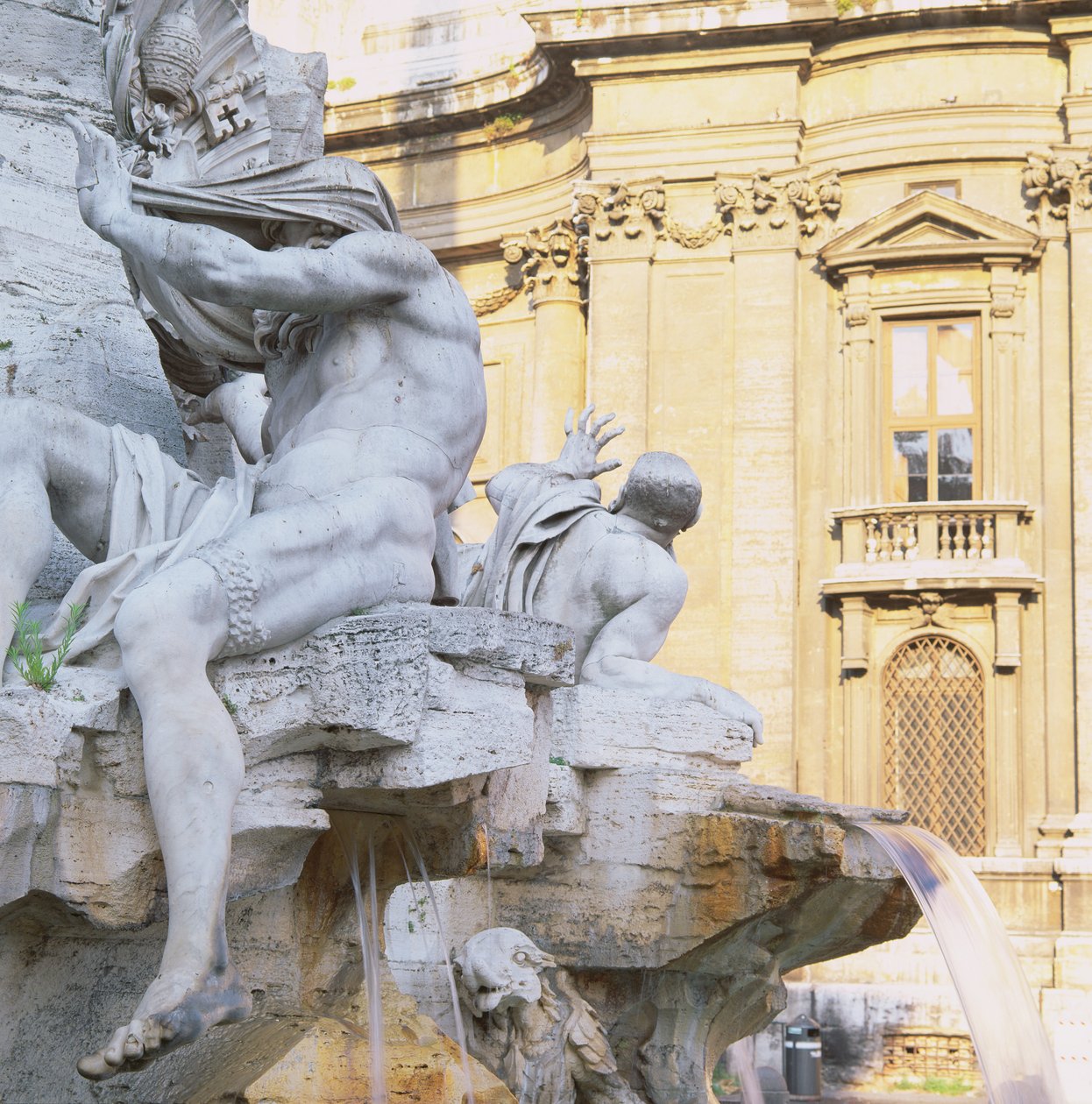 Symbolická postava řeky Nil, z Fontana dei Quattro Fiumi (Fontána čtyř řek), 1651 od Gian Lorenzo Bernini