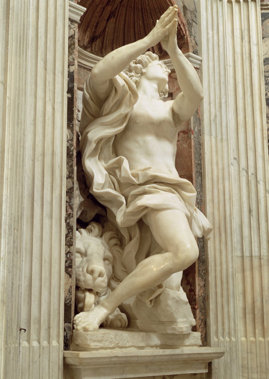 Prorok Daniel, v kapli Chigi, 1655-61 (mramor) od Gian Lorenzo Bernini