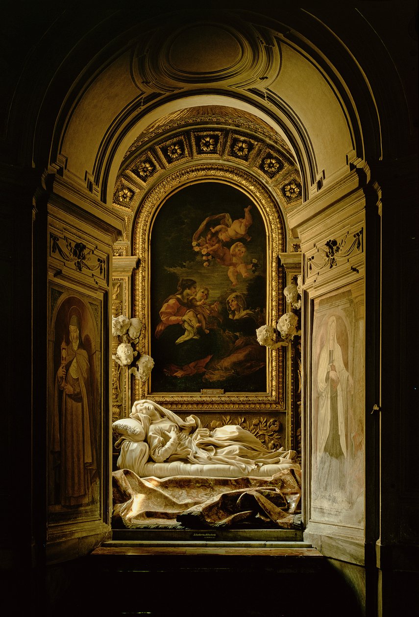 Pohled na kapli Altieri se smrtí blahoslaveného Ludovica Albertoniho, 1675 od Gian Lorenzo Bernini