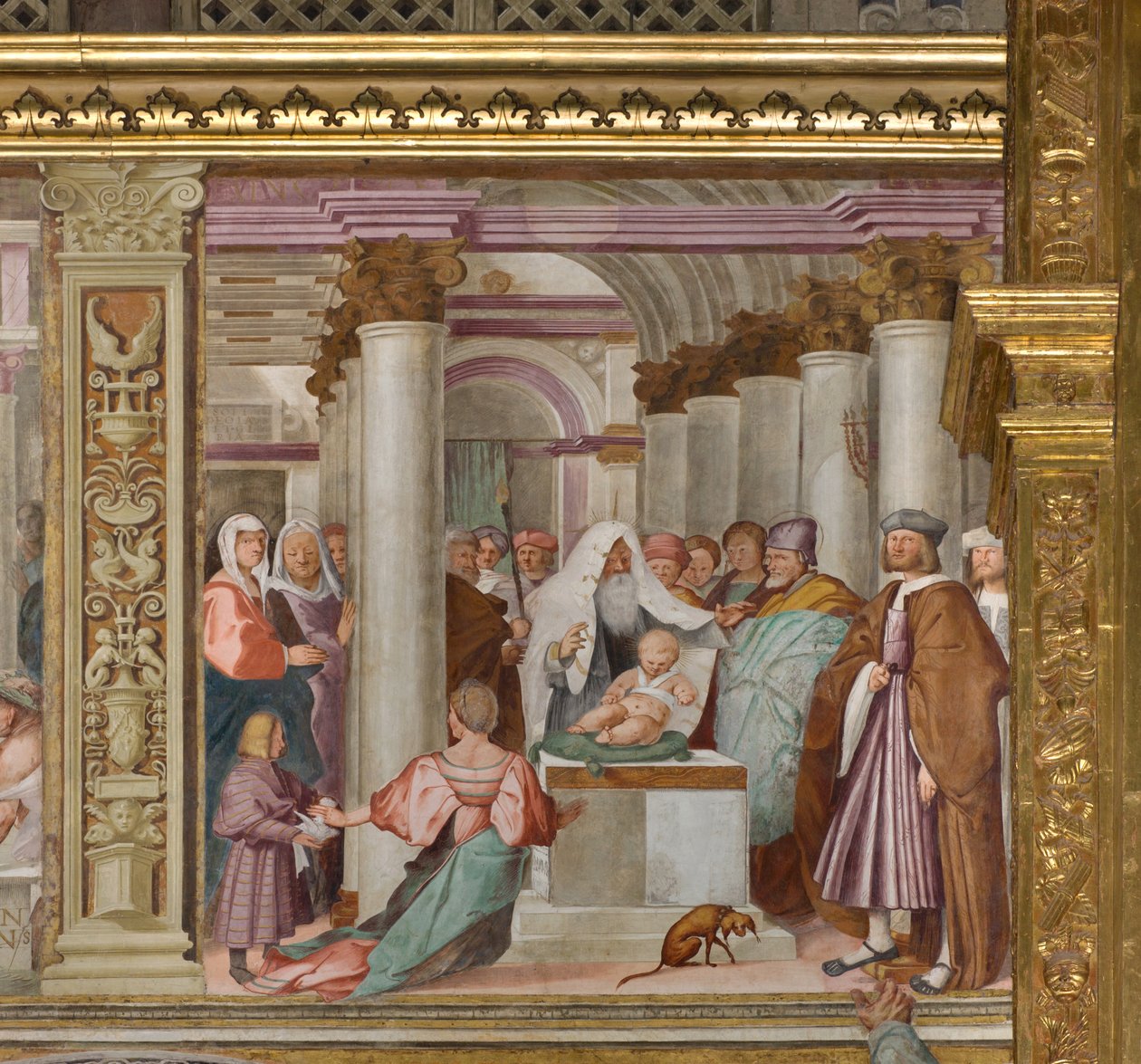 Střední loď, páté severní pole, prezentace v chrámu, Gian Francesco Bembo od Gian Francesco Bembo