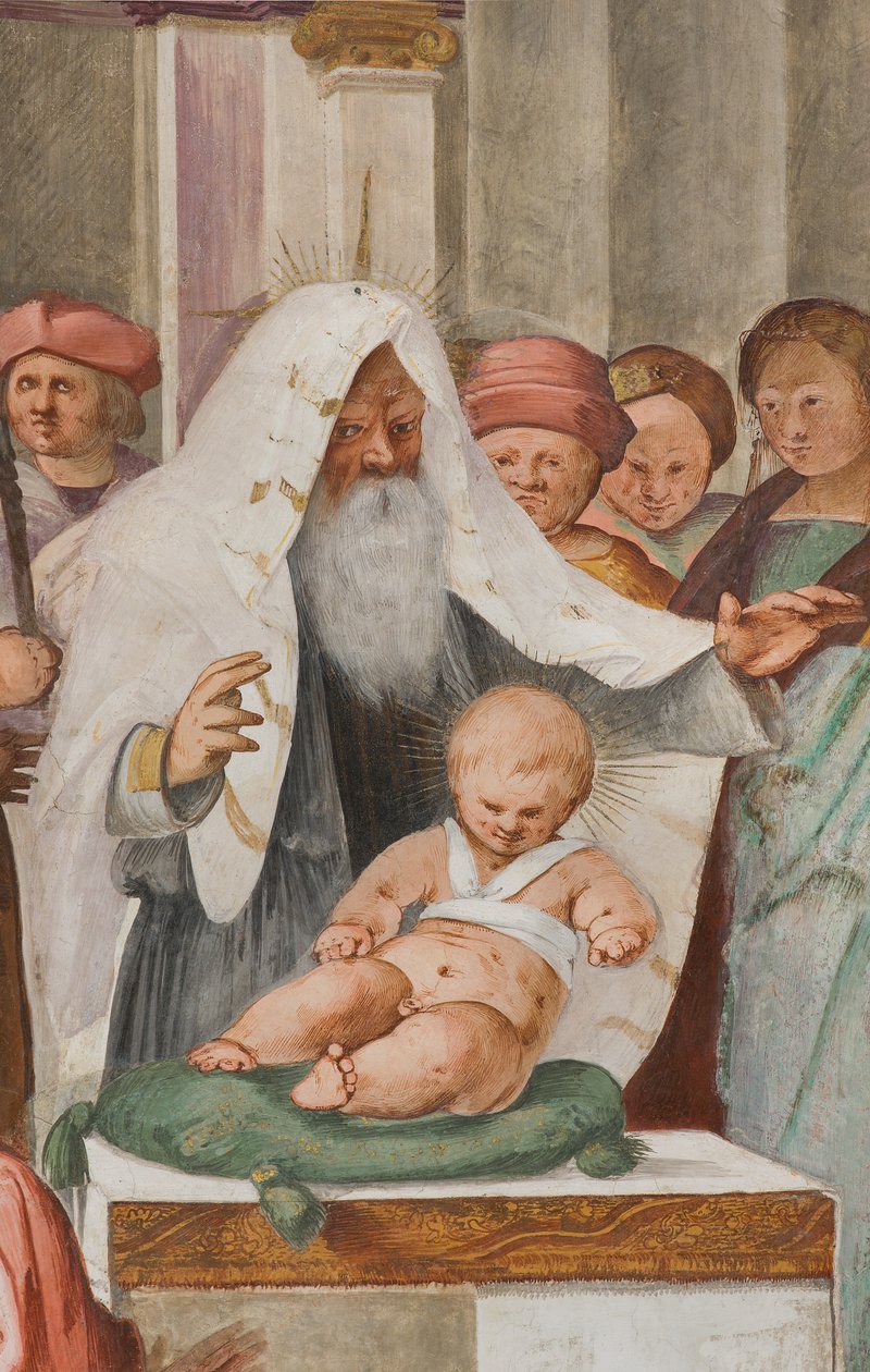 Centrální loď, páté severní pole, představení chrámu, Gian Francesco Bembo od Gian Francesco Bembo