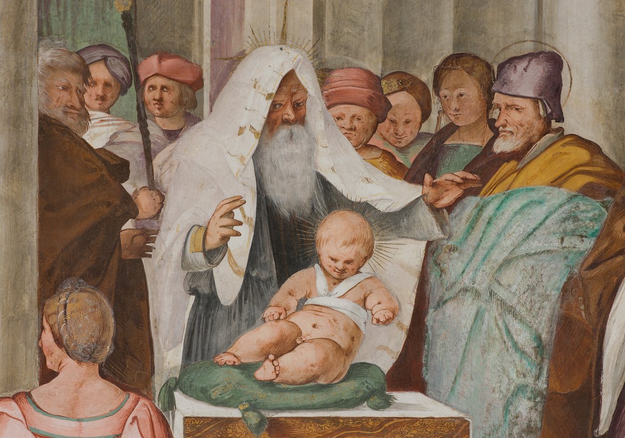 Střední loď, páté severní pole, prezentace chrámu, Gian Francesco Bembo od Gian Francesco Bembo