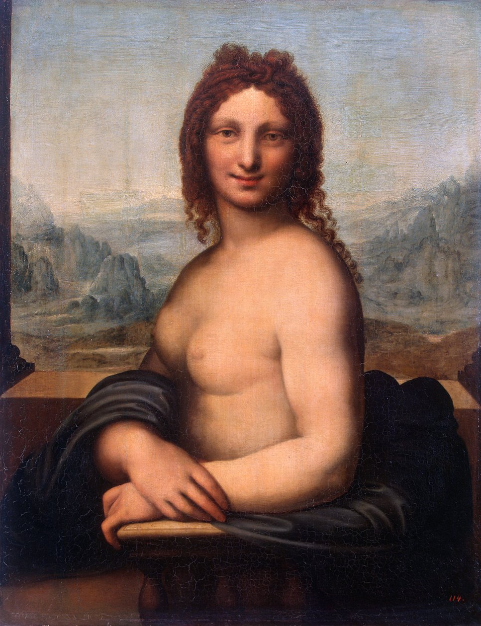 "Portrét nahé ženy" (Mona Vanna nebo monna) Obraz Gian Giacomo Caprotti (Salai) (1480-1524) Státní Ermitáž, Petrohrad od Gian Giacomo Caprotti