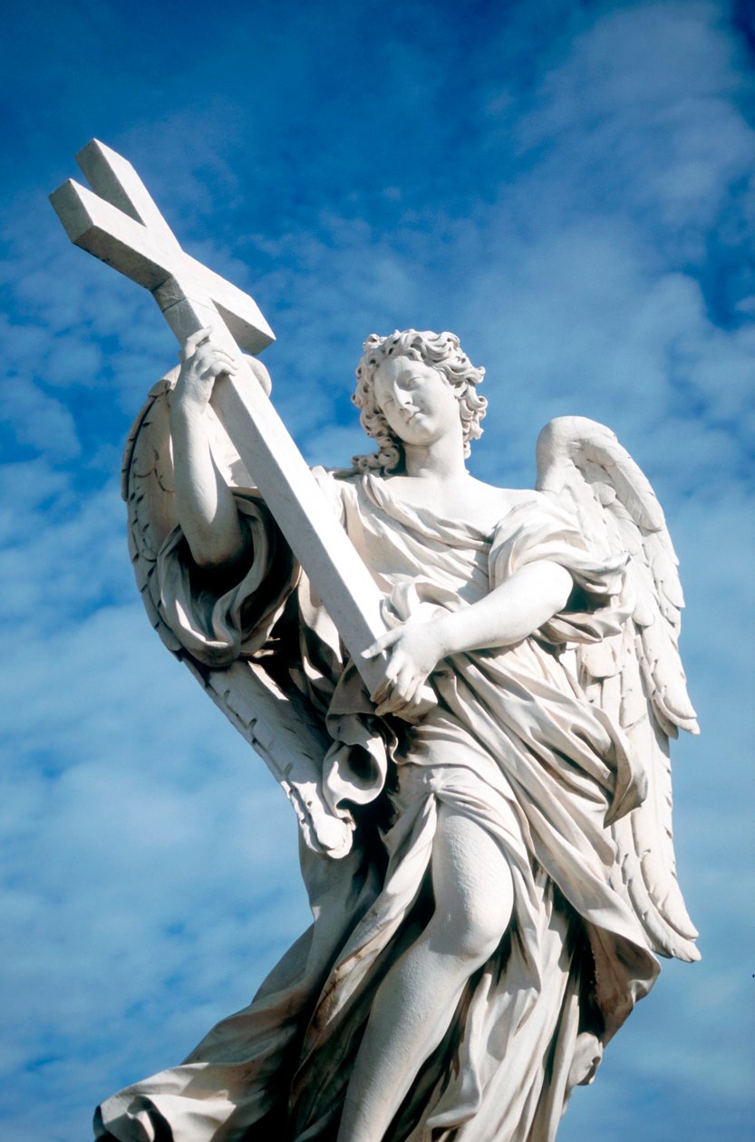 Anděl nesoucí kříž, z Ponte St Angelo, Řím, Itálie, 1669 od Gian Lorenzo Bernini