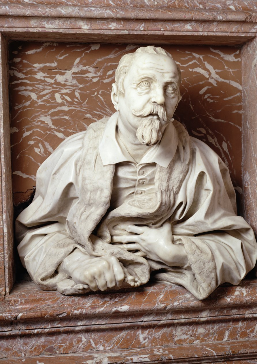 Busta Gabrielle Fonseca (lékařka papeže Inocence X.) z kaple Fonseca (mramor) (podrobnosti viz 98675) od Gian Lorenzo Bernini