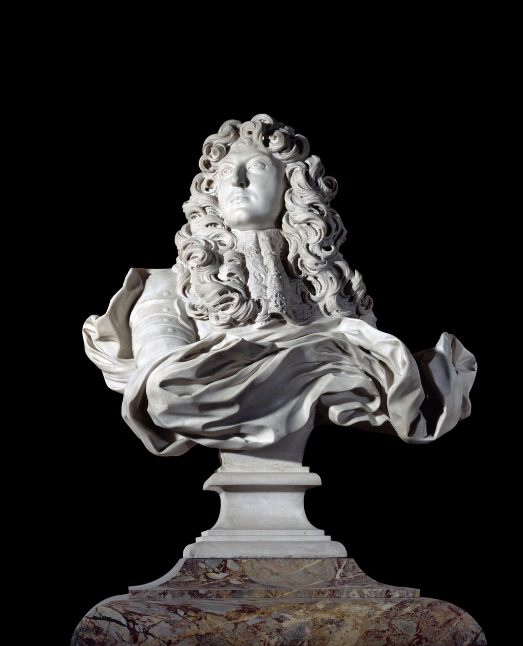 Busta Ludvíka XIV., francouzského krále. Socha Gian Lorenzo od Gian Lorenzo Bernini