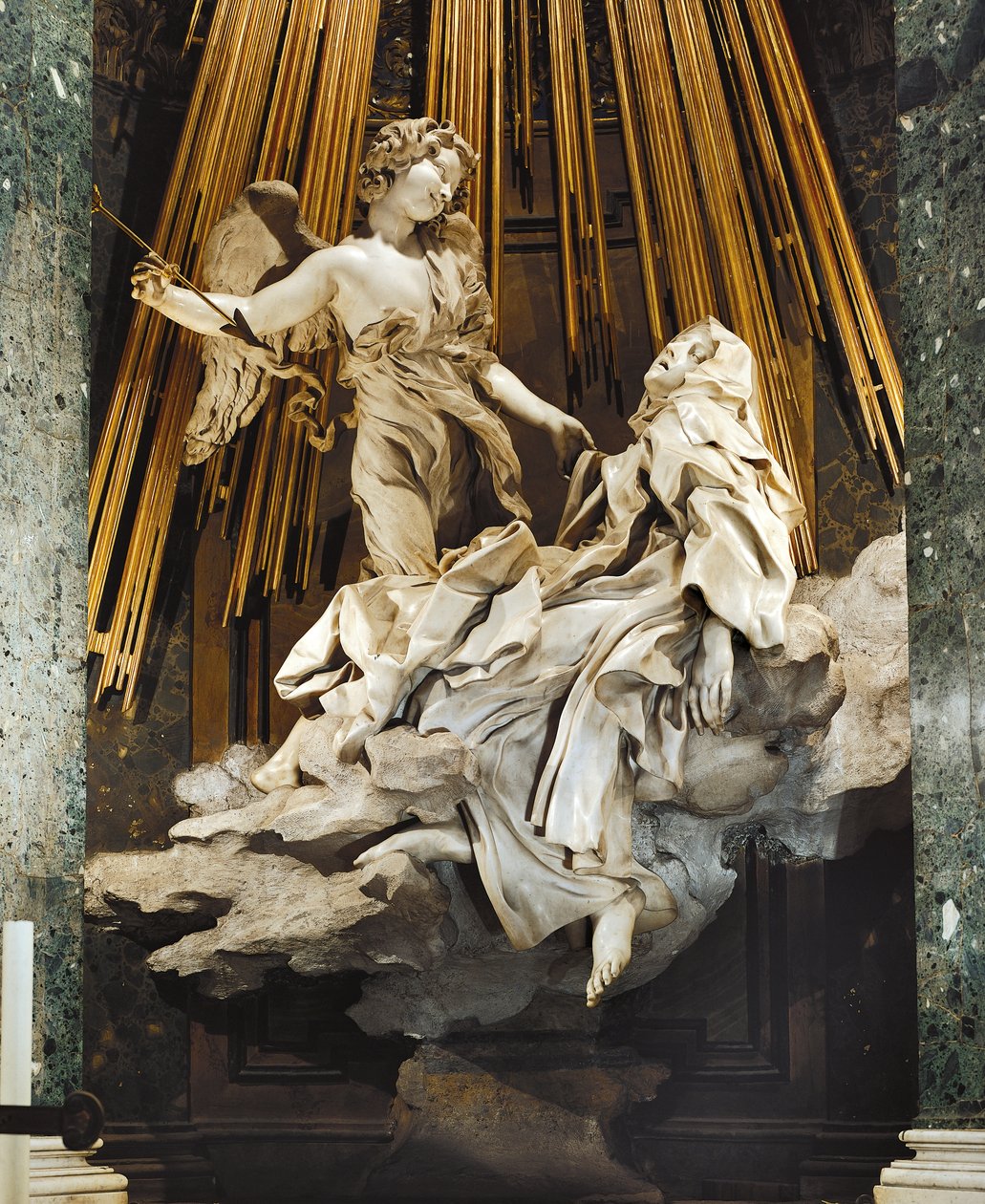 Itálie, Řím, Kostel Santa Maria della Vittoria, Extáze svaté Terezie z Avily od Gian Lorenzo Bernini